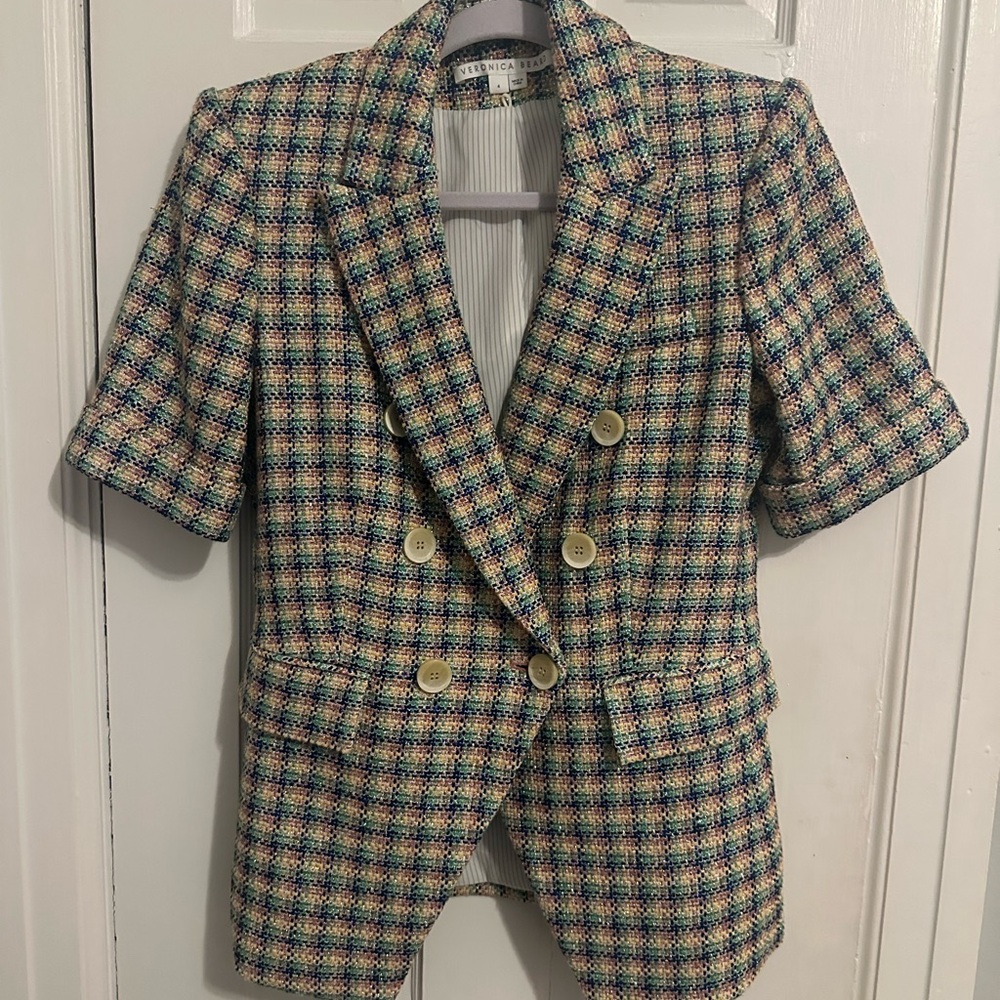 Veronica Beard Colorful Tweed Blazer